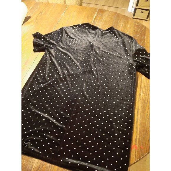 Large H&M Black Short Sleeve Silver Embellished Rear Zip Dress Special Occasion - Picture 4 of 4